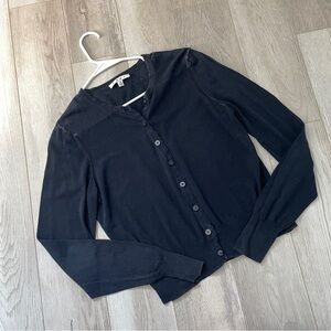 Cabi Cotton Cardigan long sleeve knit womens Navy Blue (medium) contemporary